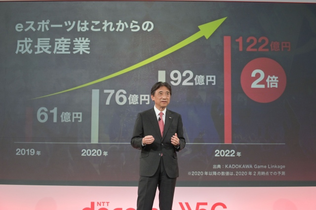 NTTドコモ『2020-2021冬春』新サービス・新商品発表会に登壇した吉澤和弘社長