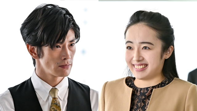 『恋する母たち』Paravi オリジナルストーリー『恋する男たち』第3話に出演する(左から)玉置玲央、森田望智 (C)TBS