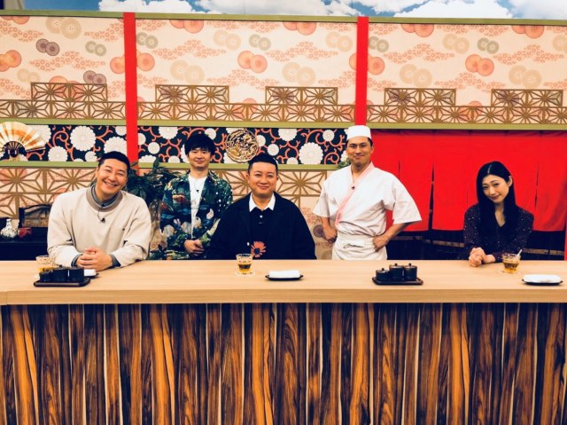 10日放送の『あちこちオードリー』に出演する(前列左から)長田庄平、松尾駿、壇蜜(後列左から)若林正恭、春日俊彰(C)テレビ東京