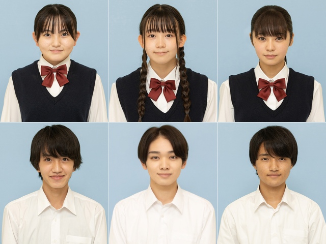 カンテレ・フジテレビ系新火曜ドラマ『青のSP(スクールポリス)―学校内警察・嶋田隆平―』生徒役に起用された(上段左から)鈴木梨央、米倉れいあ、吉柳咲良(下段左から)中川翼、宮世琉弥、鈴木悠仁(少年忍者/ジャニーズJr.) (C)カンテレ