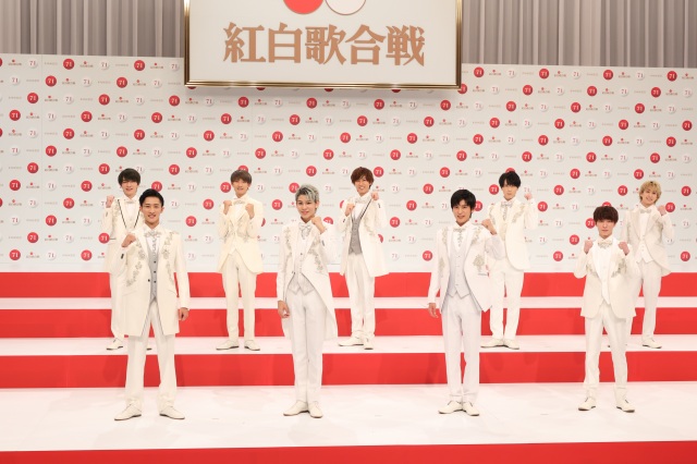 NHK『第71回紅白歌合戦』出場者会見に出席したSnow Man (C)NHK