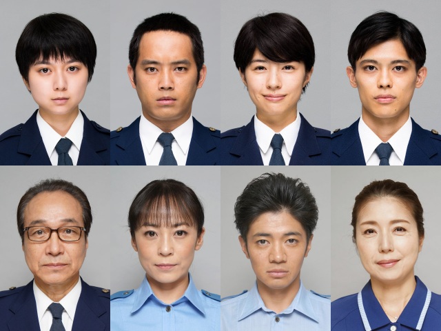 来年1月3、4日放送『教場II』に出演する(左から)上白石萌歌、三浦貴大、佐久間由衣、嘉島陸/下段左から)小日向文世、佐藤仁美、和田正人、高橋ひとみ (C)フジテレビ