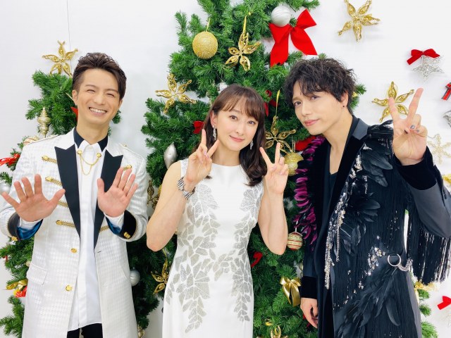 12月9日放送『2020 FNS歌謡祭 第2夜』で東宝ミュージカルメドレーを披露する(左から)田代万里生、花總まり、山崎育三郎