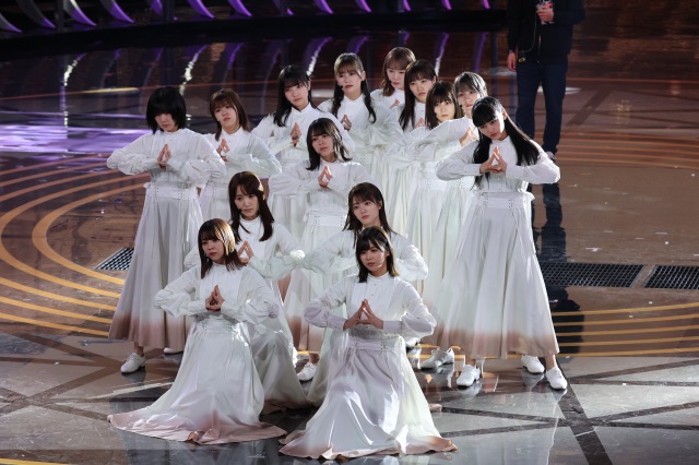 『第71回NHK紅白歌合戦』のリハーサルを行った櫻坂46(C)NHK