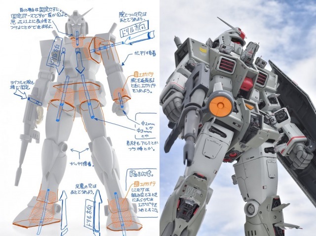 かつての模型誌のようにポイントをおさえて解説 制作・画像提供/mat氏 (C)創通・サンライズ