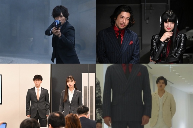 Vシネクスト『ゼロワン Others 仮面ライダー滅亡迅雷』に出演する(左から)成海唯、管原健、ジェイ・ウエスト、相島一之(C)2021 石森プロ・ ADK EM ・バンダイ・東映ビデオ・東映 (C)2019 石森プロ・テレビ朝日・ ADK EM ・東映
