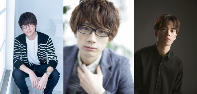 (左から)花江夏樹、江口拓也、小野賢章