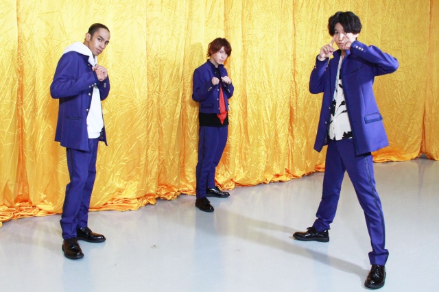 8日放送の『なにわからAぇ! 風吹かせます!』に出演するAぇ!groupの草間リチャード敬太、末澤誠也、佐野晶哉 (C)カンテレ