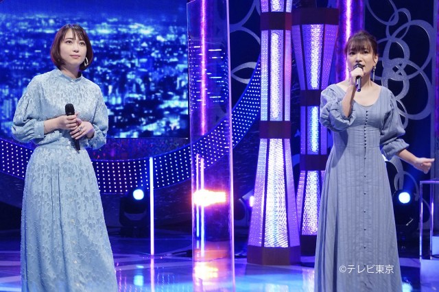 『THEカラオケ★バトル』(後6:30~9:00)で一夜限りのペアを結成したモーニング娘。OGの飯田圭織(左)と保田圭