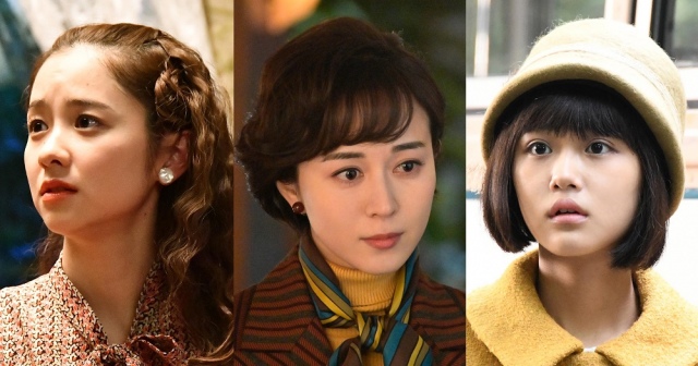 土曜プレミアム『死との約束』に出演する(左から)堀田真由、比嘉愛未、原菜乃華- (C)フジテレビ