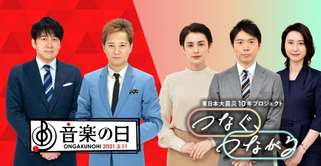 TBS東日本大震災10年で特別編成 3・11は『Nスタ』、中居&安住アナ『音楽の日』(C)TBS
