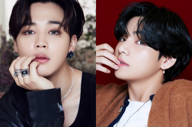 「ARMYの部屋」を公開したBTSのJIMIN(左)とV