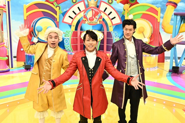 『オトラクション』でMCを務める西川貴教&霜降り明星 (C)TBS