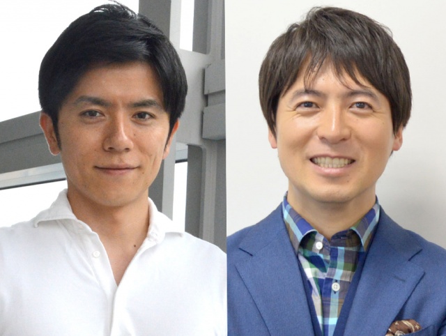 (左から)青木源太アナ、桝太一アナ(C)ORICON NewS inc.