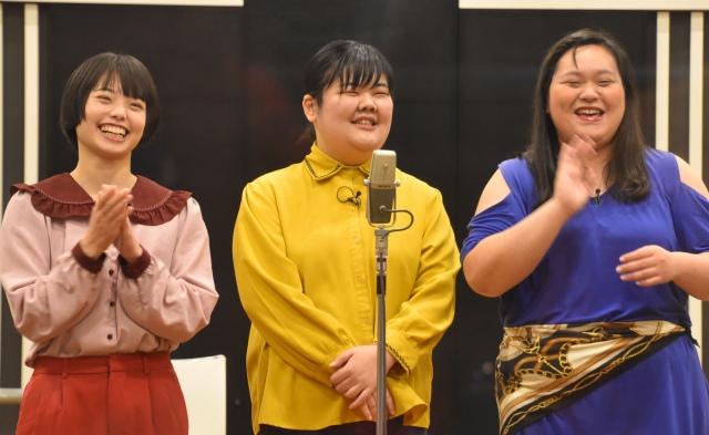 現在は3人で活動中のぼる塾(左から、きりやはるか、あんり、田辺智加) (C)ORICON NewS inc.
