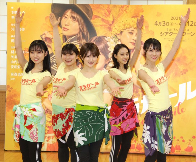 (前列左から)山内瑞葵、樋口日奈、矢島舞美(後列左から)隅田杏花、安田愛里 (C)ORICON NewS inc.