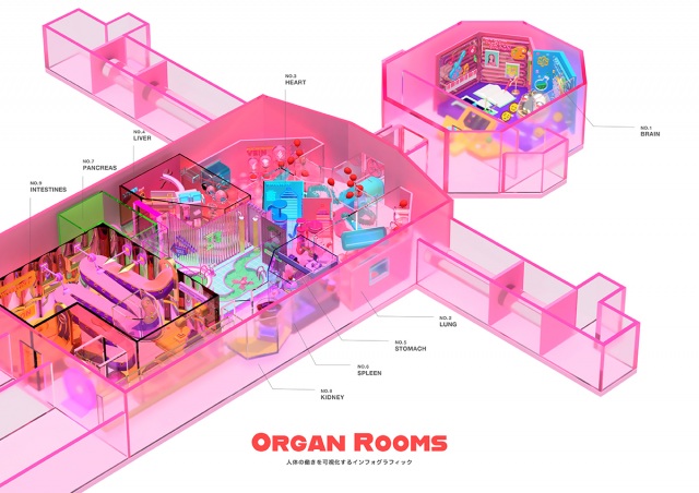 難しい内容を面白く伝えるために卒業制作で描いた作品「ORGAN ROOMS」