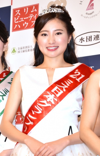 『第53回ミス日本コンテスト2021』グランプリに輝いた大阪出身の関西学院大学4年・松井朝海さん (C)ORICON NewS inc.