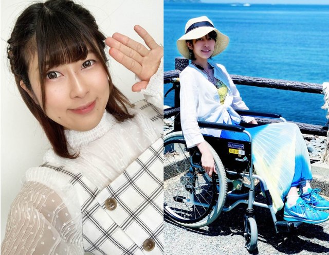車いすになっても、積極的に外に出ていく知花ちなさん(写真:知花さんTwitterより)
