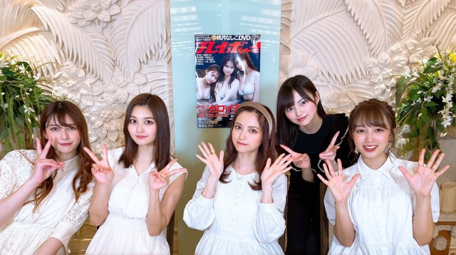 週刊プレイボーイ『ゼロイチジャック号』発売記念イベントに登場した(左から)アンジェラ芽衣、林ゆめ、桃月なしこ、宇咲(#ババババンビ)、黒木ひかり(画像は公式ツイッターより)