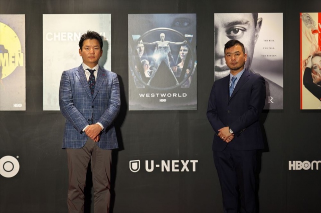 U-NEXT代表取締役社長・堤天心氏(左)、COO・本多利彦氏(右)
