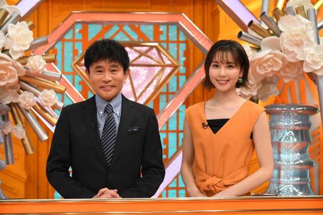 『芸能界常識チェック!~トリニクって何の肉!?~』でMCを務める(左から)浜田雅功(ダウンタウン)、ヒロド歩美(C)ABCテレビ