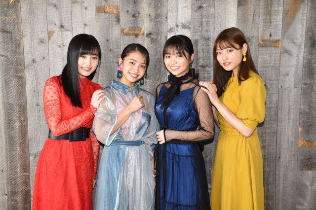 『ガールガンレディ』に出演する(左から)安藤咲桜、寺本莉緒、大原優乃、石田桃香 (C)ORICON NewS inc.