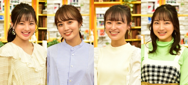 『王様のブランチ』新メンバーに決定した(左から)きなこ、黒木ひかり、鈴木美羽、速瀬愛 (C)TBS