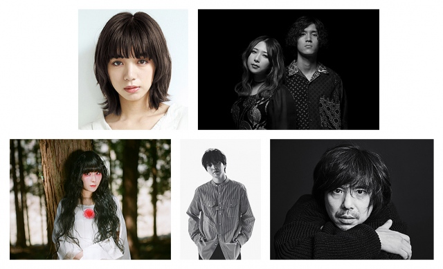 (上段左から)池田エライザ、GLIM SPANKY、(下段左から)DAOKO、三浦大知、宮本浩次