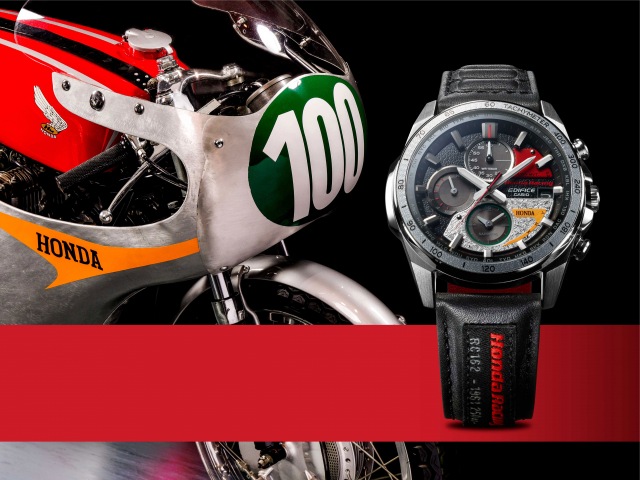 5月15日に発売となる、高機能メタルウオッチ“EDIFICE(エディフィス)”より『Honda Racing』とのコラボレーションモデル第5弾『EQW-A2000HR』