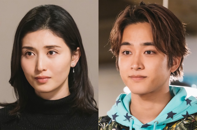 テレビ東京系ドラマプレミア23枠ドラマ『シェフは名探偵』に出演する(左から)橋本マナミ、佐藤寛太 (C)テレビ東京