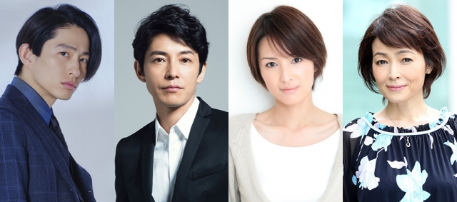 WOWOWで7月放送・配信スタート『連続ドラマW 黒鳥の湖』出演者(左から)三宅健、藤木直人、吉瀬美智子、財前直見