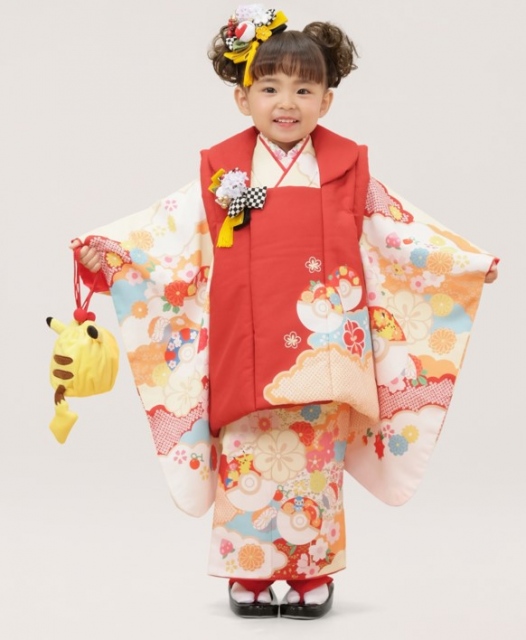 ピカチュウ(3歳女児100cm被布)の着物