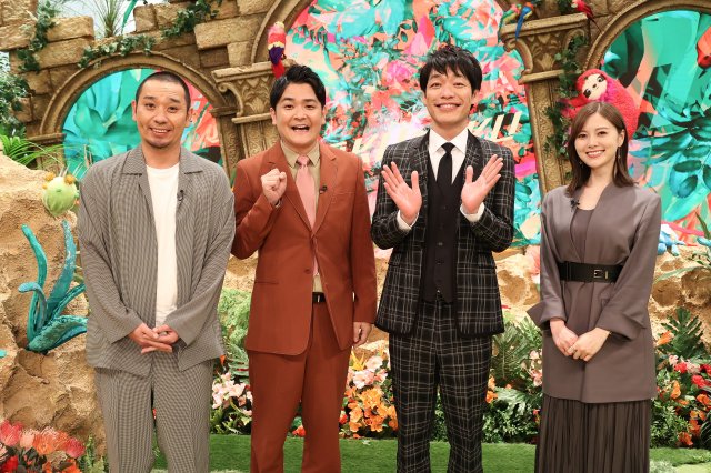 フジテレビ系総合バラエティー『お笑いオムニバスGP(グランプリ)』に出演する大悟、ノブ、川島明、白石麻衣(C)フジテレビ