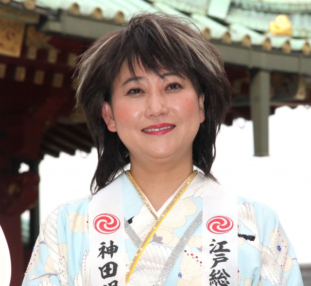 「スポニチちゃん」警戒で会見の笑いを誘った水谷千重子 (C)ORICON NewS inc.