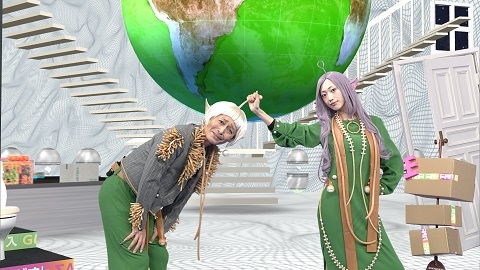 『いとしの地球アワー』で宇宙人MCとなる安田顕&壇蜜(C)NHK