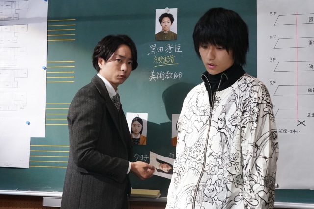 日曜ドラマ『ネメシス』に出演する櫻井翔、奥平大兼 (C)日本テレビ