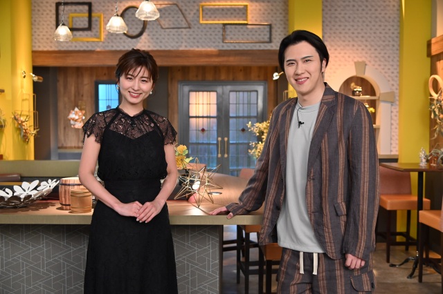 新装開店する『川柳居酒屋なつみ』に出演する(左から)宇賀なつみ、尾上松也 (C)テレビ朝日