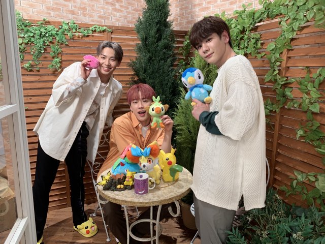 『ポケモンの家あつまる?』に登場したJO1(左から)川尻蓮、河野純喜、豆原一成 (C)TV Tokyo・Pokémon・ShoPro