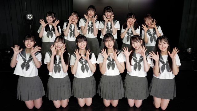 4月にメジャーデビューした≠ME(前列左から)河口夏音・鈴木瞳美・冨田菜々風・蟹沢萌子・谷崎早耶・尾木波菜(後列左から)櫻井もも・本田珠由記・川中子奈月心・菅波美玲・永田詩央里・落合希来里