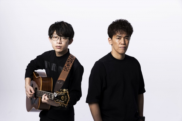 コロナ禍で武井壮(右)が呼びかけ、「♯スポーツを止めるな #音楽を止めるな」アスリートが歌いつなぐ応援ソングをブレイク中のミュージシャン・川崎鷹也(左)と制作中