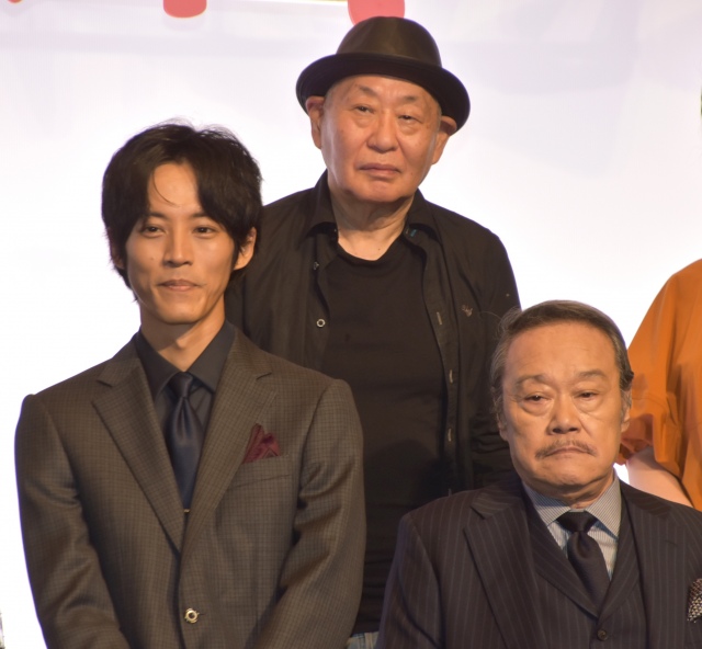映画『いのちの停車場』の公開記念舞台あいさつに登壇した(左から)松坂桃李、泉谷しげる、西田敏行 (C)ORICON NewS inc.