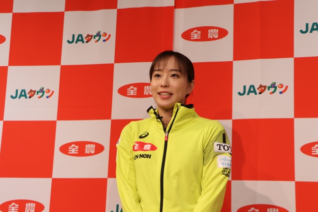 意気込みを語る石川佳純選手