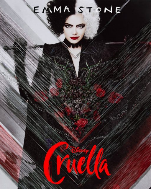 清川あさみが手掛けた『クルエラ』オリジナルポスターアート(C)2021 Disney Enterprises, Inc. All Rights Reserved.