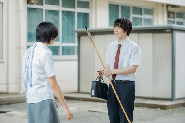 書道部のもじくんこと門司役で出演する細田佳央太=映画『子供はわかってあげない』(8月13日テアトル新宿先行公開、8月20日全国公開) (C)2020「子供はわかってあげない」製作委員会
