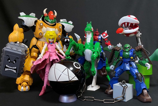 『スーパーマリオ』など人気アニメのキャラクターをガンプラで再現 制作・画像提供/マサト氏 (C)創通・サンライズ