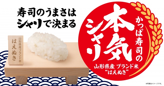 かっぱ寿司が回転寿司チェーンで初めて単一ブランド米を「シャリ」に採用