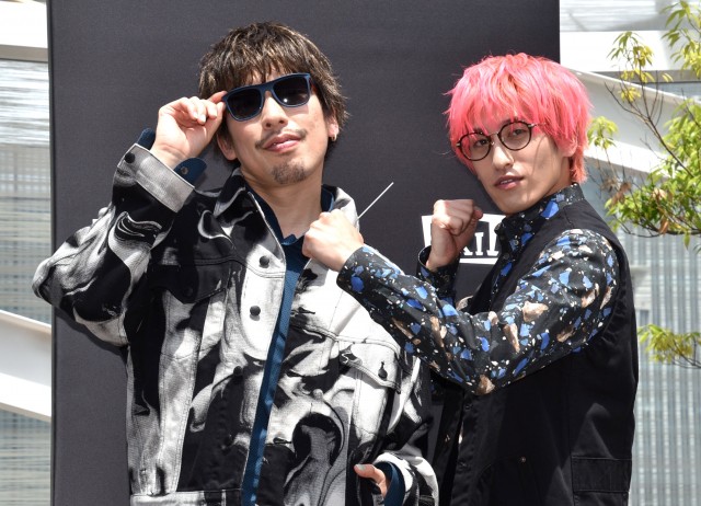 ベッカムと肩を並べ喜びを語ったEXIT(左から)りんたろー。、兼近大樹 (C)ORICON NewS inc.