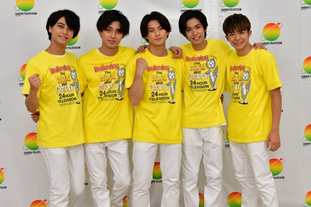 King & Prince(左から)高橋海人、永瀬廉、平野紫耀、神宮寺勇太、岸優太=24時間テレビ44「想い~世界はきっと変わる。」放送後会見(C)NTV