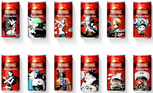 「ONE PIECE」とコラボレーションした『ワンダ モーニングショット』(C)尾田栄一郎/集英社・フジテレビ・東映アニメーション